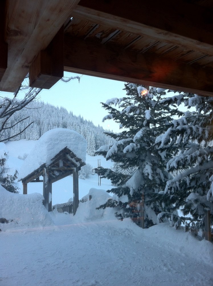 View from our chalet, La Clusaz, France. [Photo by me, 2015.]