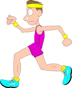 Free Stock Photo: Illustration of a man running. 