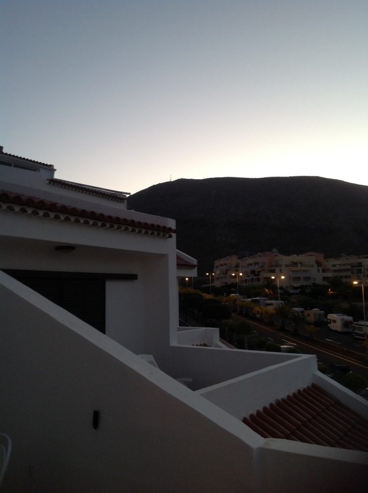 Pre-dawn today, around 7:45am, Tenerife, Canary Islands, Spain. [Photo by me, 2016.]