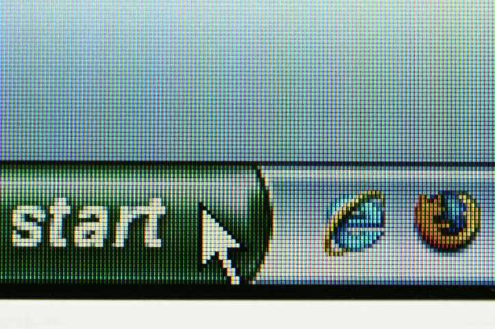 Free Stock Photo: Windows start button on a computer screen.